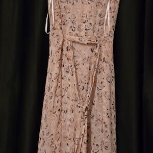 Black Label Backless Floral Dress - Soft Pink